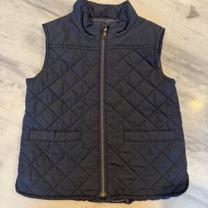 Crewcuts J. Crew Boys Navy Quilted Puffer Vest‎ Size 4-5
